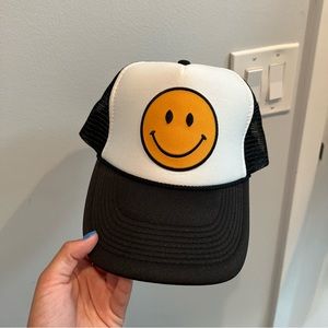 Smiley face trucker hat